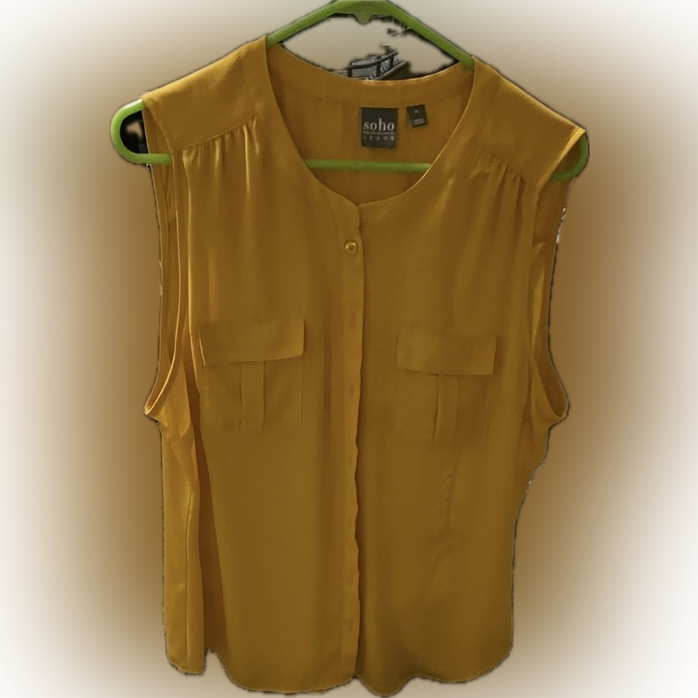 Soho Women's Yellow Sleeveless Top
